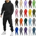 thumbnail image 1 of Busydd Mens Sweatsuit Casual Solid Color Two Piece Jogging Suits for Men Long Sleeve Hoodies and Pants Sweatsuits for Men S, 1 of 6