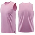 thumbnail image 1 of Busydd Mens Tank Top Casual Breathable Solid Color Gym Workout Tank Comfy Summer Round Neck Sleeveless Mens Undershirt L, 1 of 8
