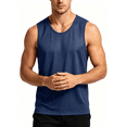 thumbnail image 1 of Busydd Mens Tank Top Solid Color Breathable Comfy Athletic Shirts Casual Summer Sleeveless Round Neck Tank Tops 2XL, 1 of 8