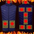 thumbnail image 1 of Busydd Mens and Womens Heated Vest Battery Not Included 9 Heating Zones Rechargeable Heated Jacket Sleeveless Stand Collar Zip Winter Clothes for Women Outdoor Warming Jacket for Skiing Riding L, 1 of 4