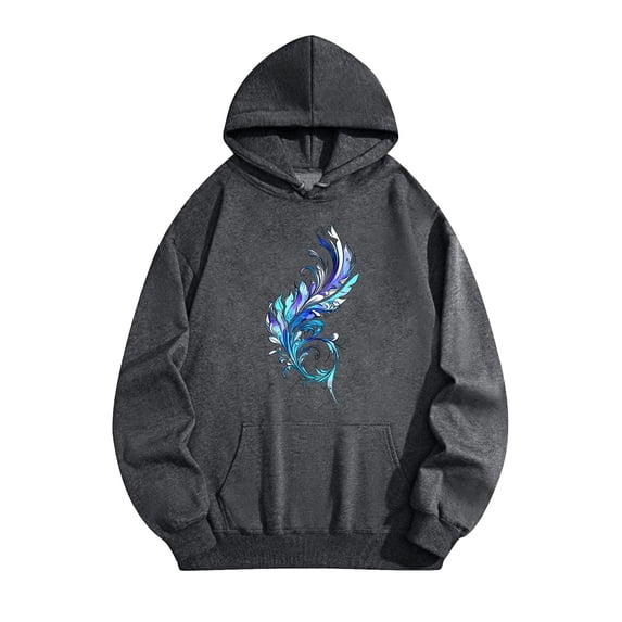 Busydd Mens and Womens Hoodies Trendy Unisex Long Sleeve Graphic Hoodies Comfortable Cotton Fall Hoodies for Men Casual Loose Hooded Sweatshirt with Pocket S