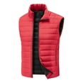 thumbnail image 1 of Busydd Plus Size Down Vest Men Solid Color Warm Puffer Vest Casual Sleeveles Zipper Men's Outerwear Vests Fashion Thermal Winter Vest L, 1 of 5