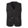 thumbnail image 1 of Busydd Plus Size Men's Outerwear Vests Sleeveless Zipper Outdoor Hiking Sports Coats Casual Comfy Cotton Solid Color Men's Vest with Pockets L, 1 of 8