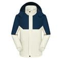 thumbnail image 1 of Busydd Plus Size Men's Winter Coats Fashion Outdoor Warm Fleece Jacket Color Block Long Sleeve Zip Up Hooded Winter Jackets for Men with Pockets L, 1 of 3