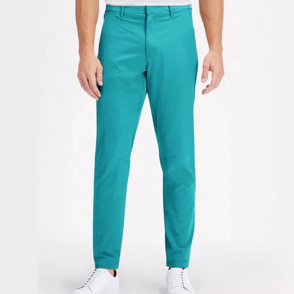 Busydd Plus Size Mens Dress Pants Solid Color Mid Rise Business Casual Pants Comfy Button Zipper Men's Pants with Pockets 4XL