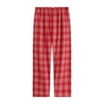 thumbnail image 1 of Busydd Plus Size Pants for Women Fashion Casual Plaid Pajama Pants Loose Oversized Elastic Waist Women's Pants XL, 1 of 2