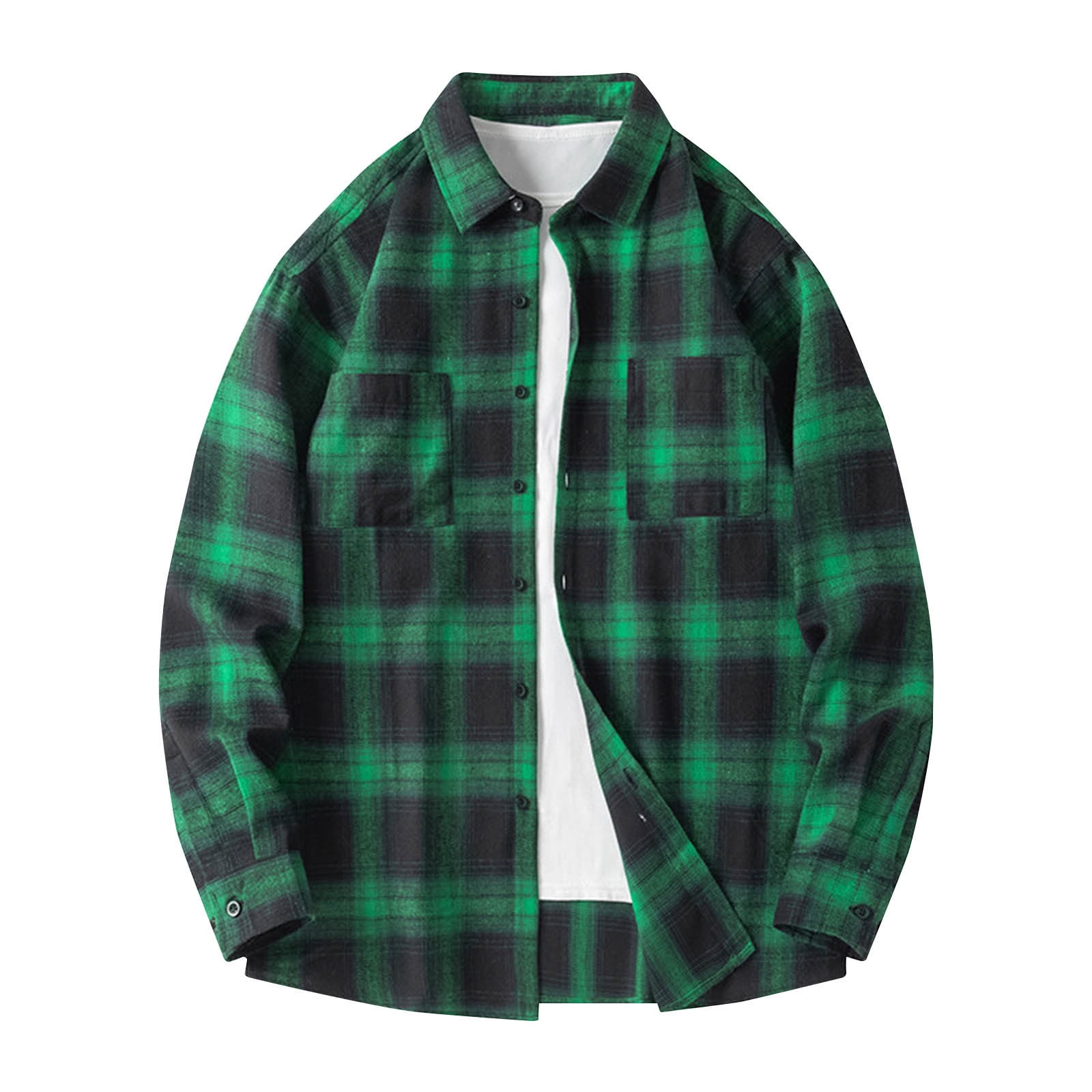 Men's Plus Size Button Up Long Sleeve Shirt main image 1