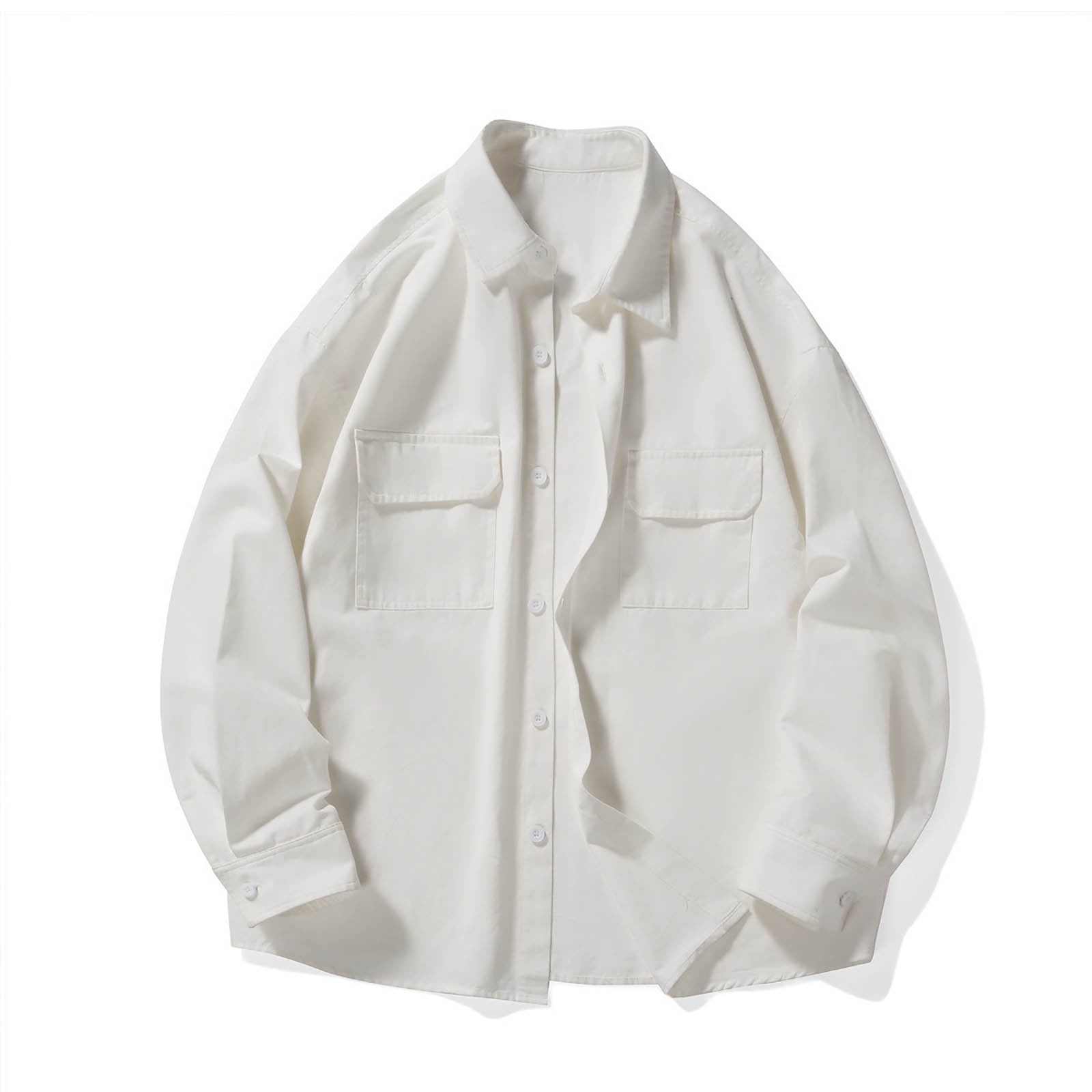 Men's Full Size Button Up Long Sleeve Shirt Plus Size  100% cottom main image 0