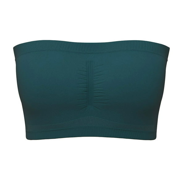 Busydd Plus Size Strapless Bras for Women with Padded Solid Color Stretchy Bandeau Bras for Women Comfortable Everyday Womens Underwear 3XL