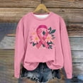 thumbnail image 1 of Busydd Plus Size Sweatshirt for Women Trendy Breast Cancer Awareness Sweatshirts Casual Loose Long Sleeve Crewneck Sweatshirts Comfy Oversized Pullover Sweatshirts 5XL, 1 of 4
