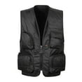 thumbnail image 1 of Busydd Plus Size Vest for Men Solid Color Sleeveless Men's Outerwear Vests Casual Outdoor Photography Vest Multi-Pockets Zipper Outdoor Cargo Hiking Vests 5XL, 1 of 3