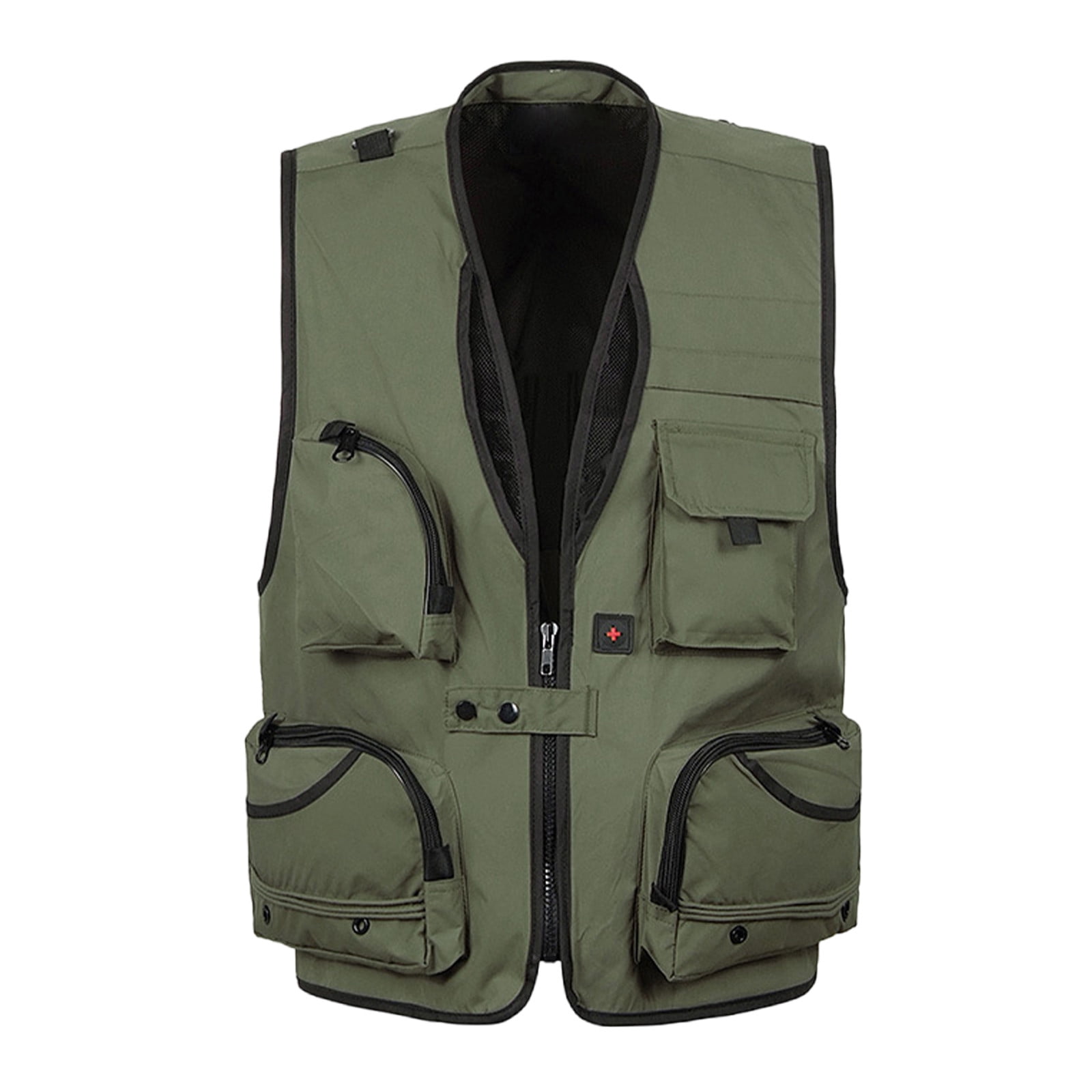 Men's Plus Size Mesh Zip Up Vest