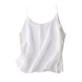 thumbnail image 1 of Busydd Plus Size Womens Tank Tops Cotton Linen Solid Color Spaghetti Strap Summer Tops Comfy Loose Oversized Tank Top for Women Round Neck Sleeveless Camisole Tops 3XL, 1 of 3
