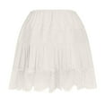 thumbnail image 1 of Busydd Short Skirts for Women Trendy Summer Lace Mini Skirt Solid Color High Waisted Skirts for Women XL, 1 of 7