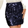 thumbnail image 1 of Busydd Skirts for Women Fashion Sequin Skirt for Women Solid Color Glitter Shiny Skirt Sparkly Night Out Party Skirts Invisible Zipper Mini Skirt, 1 of 5