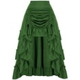 thumbnail image 1 of Busydd Skirts for Women Vintage Gothic Renaissance Skirt Solid Color Pleated Irregular Maxi Skirt L, 1 of 8