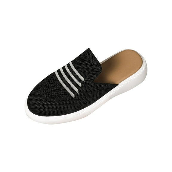 Busydd Slides for Women Round Toe Solid Color Slip on Shoes Women Casual Comfortable Breathable Women'S Slippers 5.5