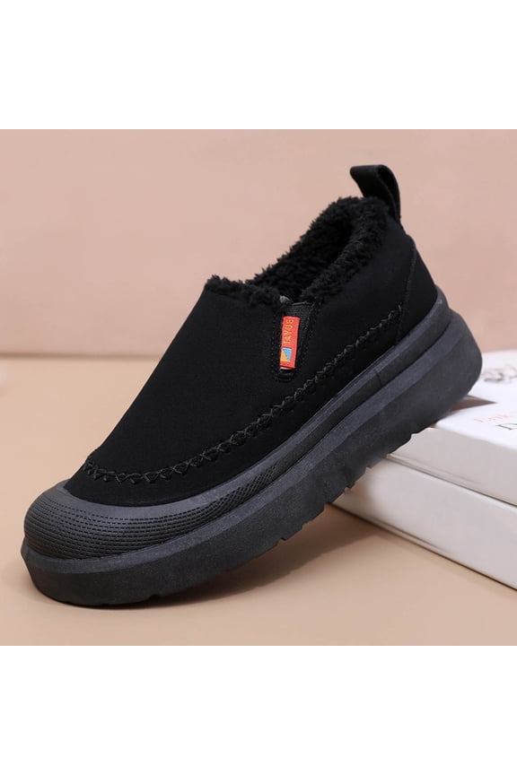 Snow Boots for Women Warm Comfy Round Toe Womens Winter Boots Casual Soft Slip on Shoes Women 8.5