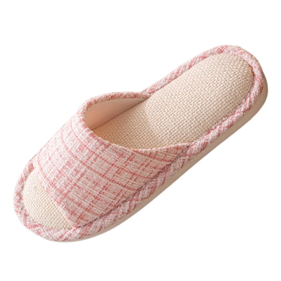 Busydd Soft Sole Women's Indoor Slippers Open Toe Slip on Shoes Casual Comfortable Home House Slippers 38