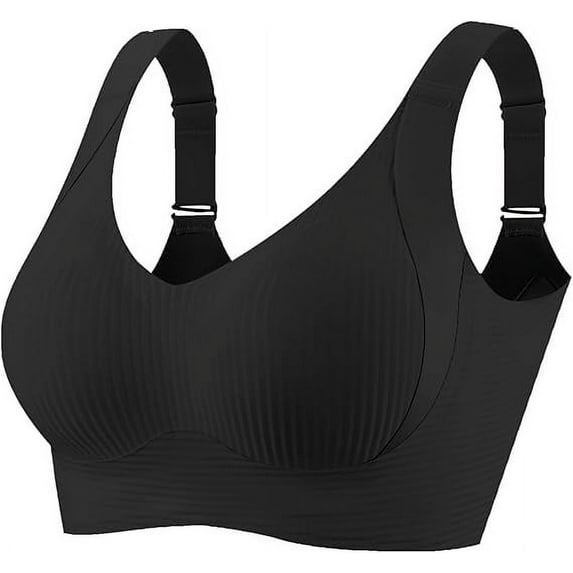 Busydd Sports Bras for Women Solid Color Ribbed Womens Underwear Comfortable Breathable Wireless Bras for Women 2XL