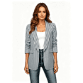 thumbnail image 1 of Busydd Striped Blazers for Women Long Sleeve Open Front Suit Jackets for Women Business Casual Lapel Suit Blazer with Pockets L, 1 of 7