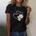 thumbnail image 1 of Busydd Summer Tops for Women Trendy Sunflower Graphic Tees Comfortable Breathable Cotton Tshirts Shirts for Women Casual Round Neck Short Sleeve Going Out Tops S, 1 of 4