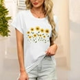 thumbnail image 1 of Busydd Summer Tops for Women Round Neck Graphic Tees for Women Casual Short Sleeve Womens T Shirts Comfy Versatile Tee Tops 2XL, 1 of 6