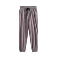 thumbnail image 1 of Busydd Sweatpants for Men Plus Size Pants M-5XL Elastic Waist Drawstring Workout Pants Solid Color Oversized Baggy Casual Pants Comfy Ice Silk Jogger Pants for Men with Pockets, 1 of 9