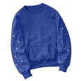 thumbnail image 1 of Busydd Sweatshirt for Women Casual Loose Solid Color Crewneck Sweatshirt Fashion Glitter Womens Long Sleeve Tops L, 1 of 4