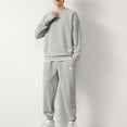 thumbnail image 1 of Busydd Sweatsuits for Men Casual Solid Color 2 Piece Set for Men Long Sleeve Crewneck Sweatshirts and Joggers Sweatpants Comfy Mens Sweatsuit, 1 of 3