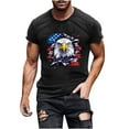 thumbnail image 1 of Busydd T Shirts for Man 4th of July Casual Comfy Lightweight Cotton T Shirts Round Neck Short Sleeve Summer Tops Trendy USA Flag Print Patriotic Independence Day Tees, 1 of 5