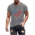 thumbnail image 1 of Busydd T Shirts for Man 4th of July Independence Day Tops Casual Round Neck Short Sleeve Summer Tops American Flag Patriotic Tees Comfortable Cotton T Shirts, 1 of 5
