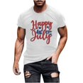 thumbnail image 1 of Busydd T Shirts for Man Round Neck Short Sleeve Independence Day Tops Casual Comfy Cotton Summer Tops 4th of July USA Patriotic Tee Shirts, 1 of 5