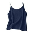thumbnail image 1 of Busydd Tank Top for Women Casual Solid Color Sleeveless Womens Tops Trendy Round Neck Spaghetti Strap Summer Tops Cotton Linen Camisole Tops for Women, 1 of 6