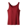 thumbnail image 1 of Busydd Tank Top for Women Built in Bra Comfy Breathable Solid Color Womens Undershirts Casual Round Neck Sleeveless Women's Tops L, 1 of 7