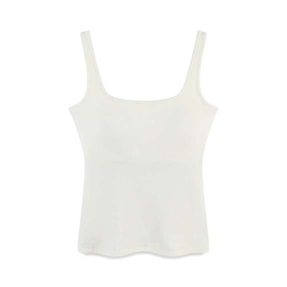 Busydd Tank Top for Women Casual Comfy Square Neck Tank with Built in Bra Fashion Breathable Summer Womens Sleeveless Tops S
