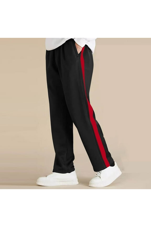 Unisex Boys Pants 7-18 Years Casual Side Striped Running Workout Pants Loose Comfort Cotton Pants Elastic Waist Teen Girls and Boys Sweatpants with Pockets