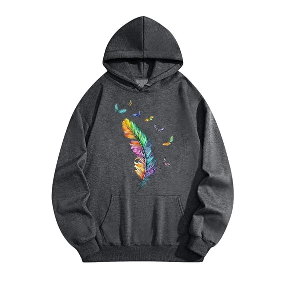 Busydd Unisex Mens and Womens Hoodies Trendy Long Sleeve Graphic Hoodies Casual Comfy Cotton Hoodies for Men Loose Fall Hooded Sweatshirt with Pocket XXL