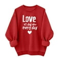 thumbnail image 1 of Busydd Valentine Shirts for Women Fashion Long Sleeve Love Heart Sweatshirt for Women Casual Comfortable Round Neck Women's Sweatshirts 2XL, 1 of 5