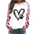 thumbnail image 1 of Busydd Valentine Sweatshirts for Women Trendy Round Neck Love Heart Sweatshirt Casual Lightweight Long Sleeve Pullover Tops Holiday Valentines Day Gifts, 1 of 4