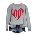 thumbnail image 1 of Busydd Valentine's Day Sweatshirt for Women Fashion Love Heart Print Pullover Tops Casual Loose Long Sleeve Crewneck Valentines Sweatshirts Valentines Day Gifts for Women, 1 of 4