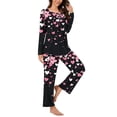 thumbnail image 1 of Busydd Valentines Outfits for Women Love Heart Pajamas Sets Valentines Day Gifts Comfy Long Sleeve Round Neck Valentines Tops and Pants Sleepwear Fashion Casual Holiday Loungewear, 1 of 7