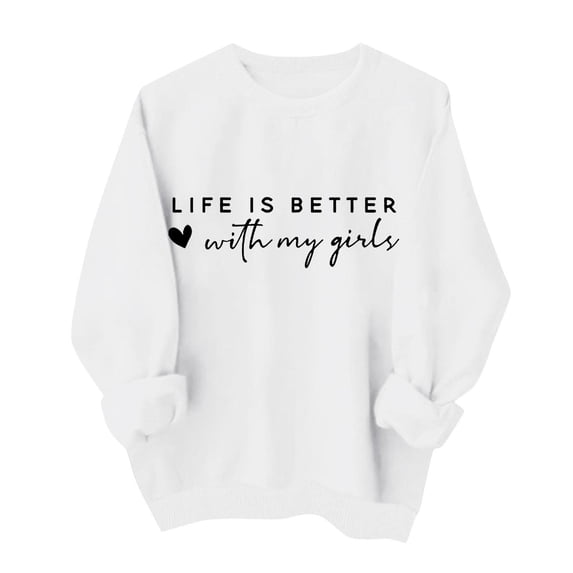Busydd Valentines Tops for Women Trendy Comfy Love Heart Sweatshirt for Women Casual Long Sleeve