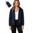thumbnail image 1 of Busydd Waterproof Zip Up Hoodie Women with Pockets Trendy Solid Color Windproof Rain Jacket Casual Long Sleeve Windbreaker Jacket for Travel Outdoor Hiking S, 1 of 9