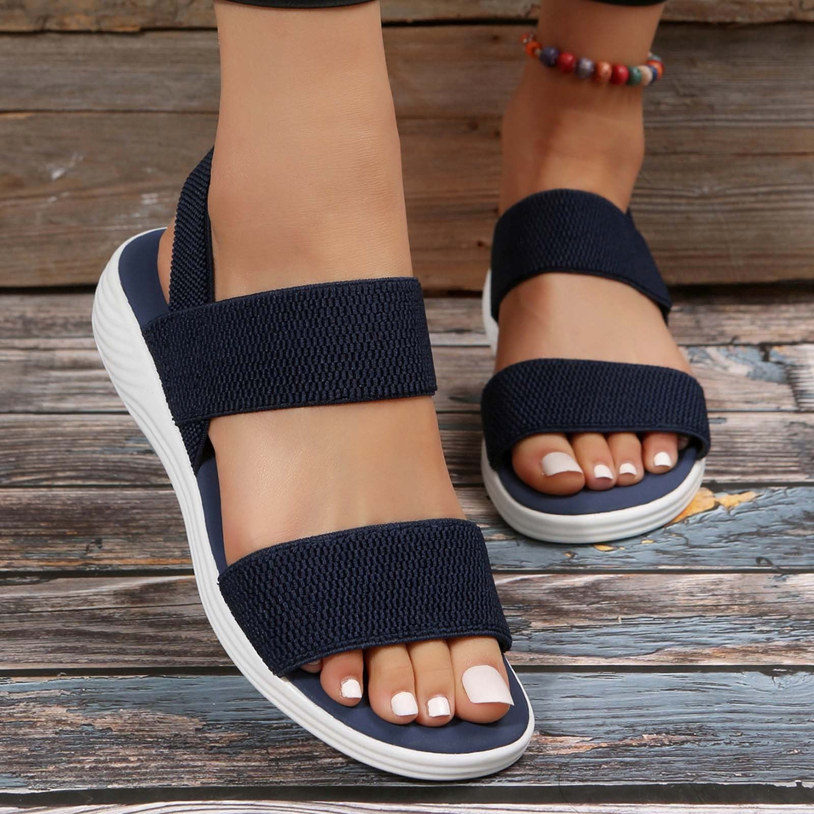 Busydd Wedge Sandals for Women Comfortable Open Toe Walking Shoes Women ...