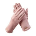 thumbnail image 1 of Busydd Winter Gloves for Women Fashion Solid Color Warm Fleece Lined Cycling Gloves Soft Cozy Fuzzy Outdoor Skiing Gloves Windproof Touchscreen Running Gloves for Cold Weather, 1 of 3