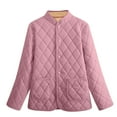 thumbnail image 1 of Busydd Women Winter Coats Comfy Warm Cotton Quilted Jackets for Women Casual Solid Color Button Long Sleeve Fleece Jacket with Pockets 3XL, 1 of 6
