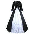 thumbnail image 1 of Busydd Womens Dresses Vintage Long Sleeve Victorian Dress for Women Pleated Lace Medieval Renaissance Costume Court Gothic Dress Long Evening Gown M, 1 of 3