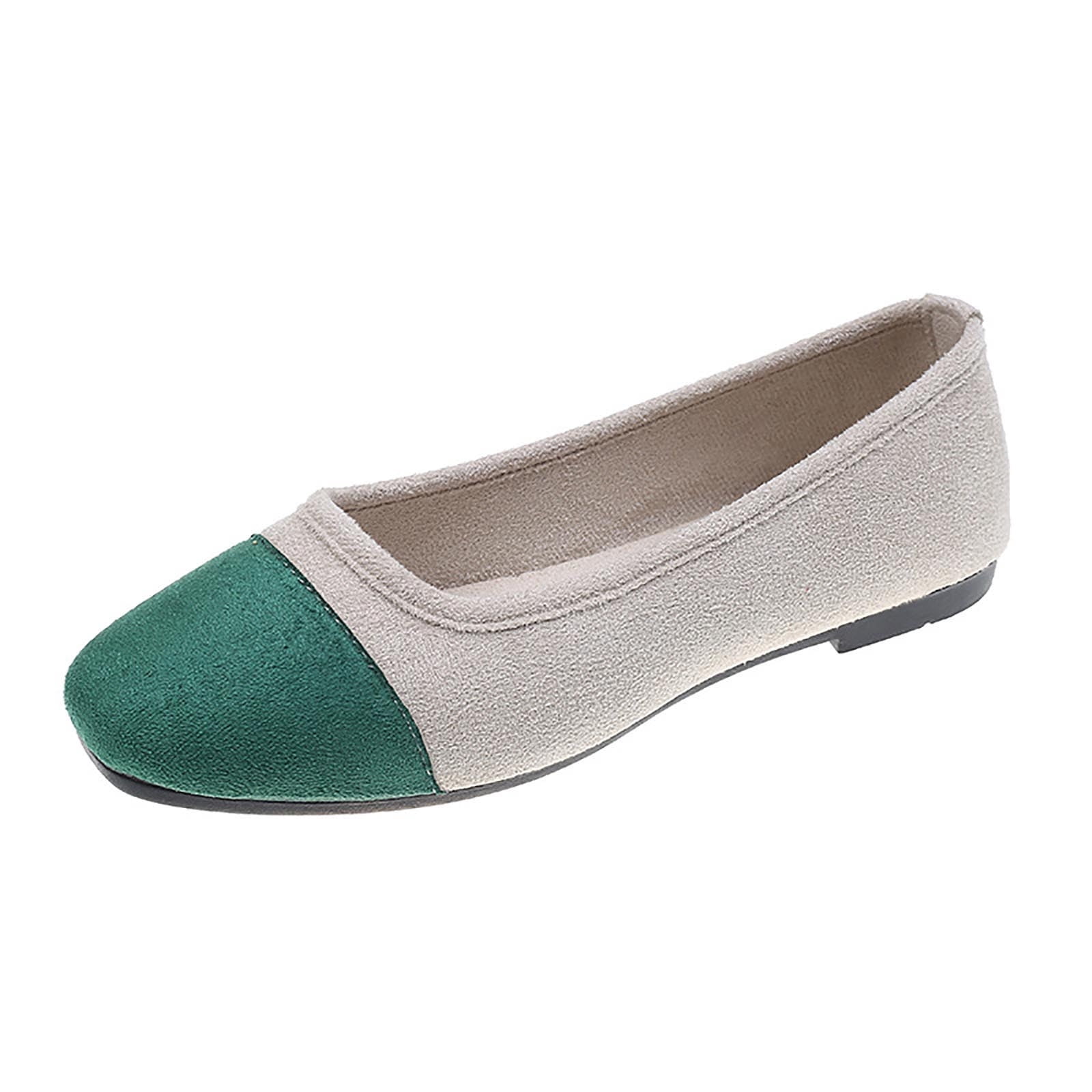 Busydd Women's Flats Fashion Colorblock Work Dress Shoes Comfortable ...