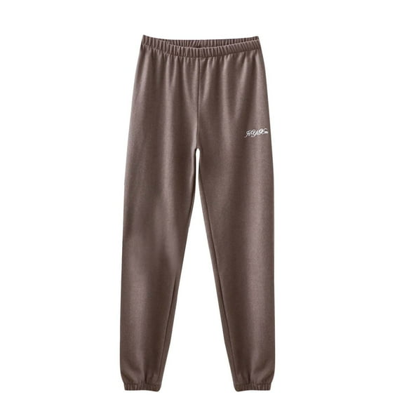 Busydd Women's Pants Fashion Cozy Solid Color Pajama Pants Elastic Waist Baggy Casual Pants Elastic Bottom Wide Leg Pants with Pockets